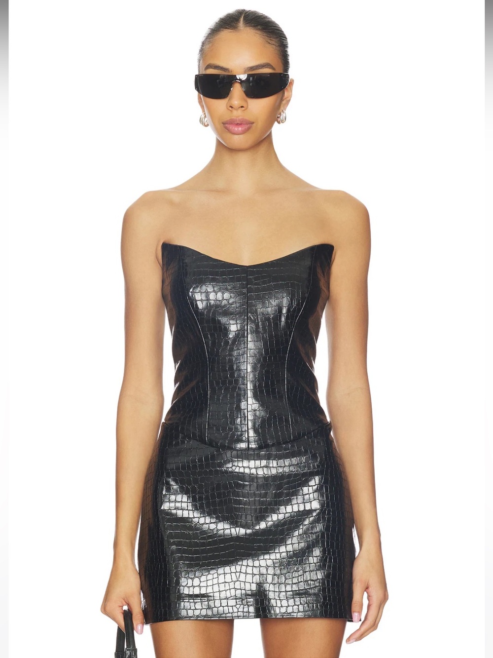 NWOT! NBD Yaz Bustier and  Mini Skirt in Black